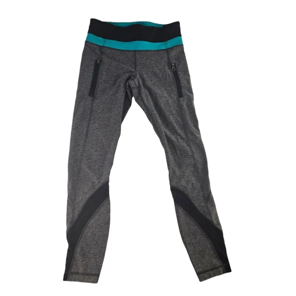 Lululemon Inspire Tight II Womens Size 4 (24x26) Heathered Gray Stretch Leggings